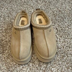 UGG Tasman II Beige Suede Slip-Ons